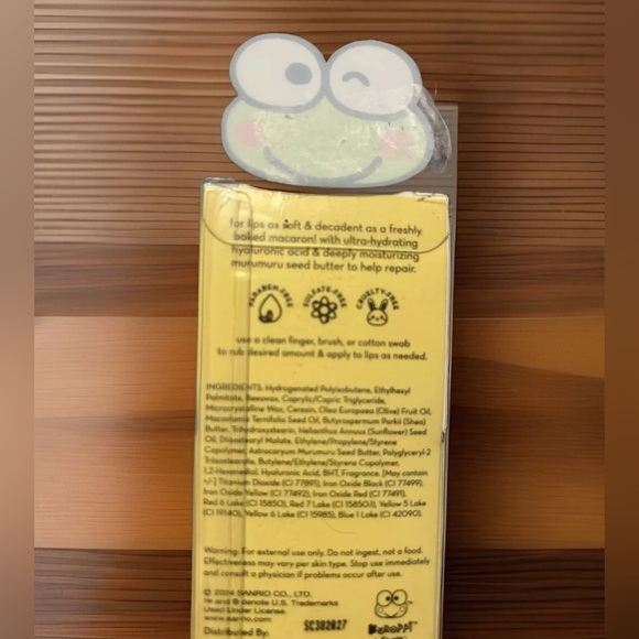 CRÉME Keroppi Moisture Remedy Macaron Lip 👄 Balm Hyaluronic Acid + Murumuru, New - Picture 4 of 6